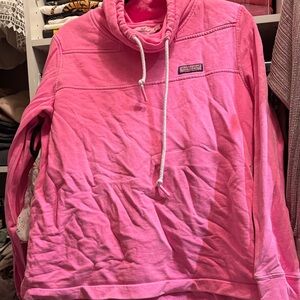 Vineyard Vines Bright Pink funnel neck